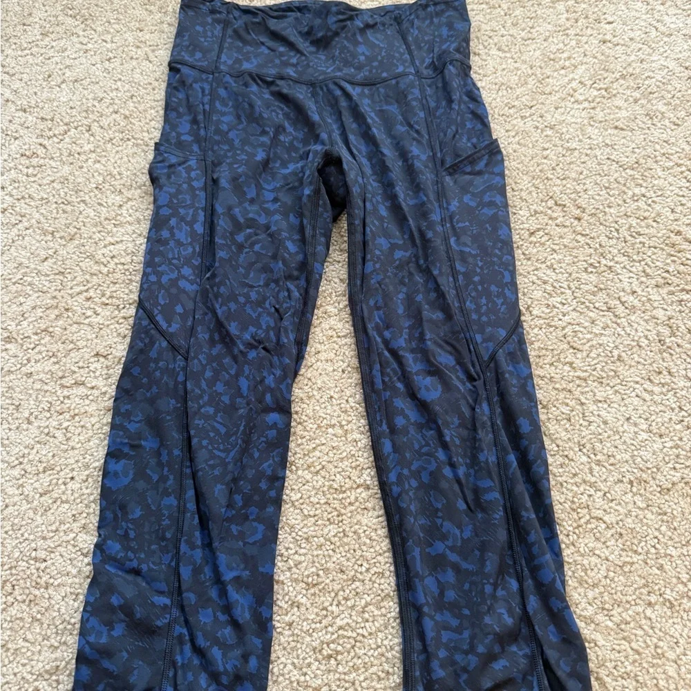lululemon athletica Midnight Blue Patterned Leggings
